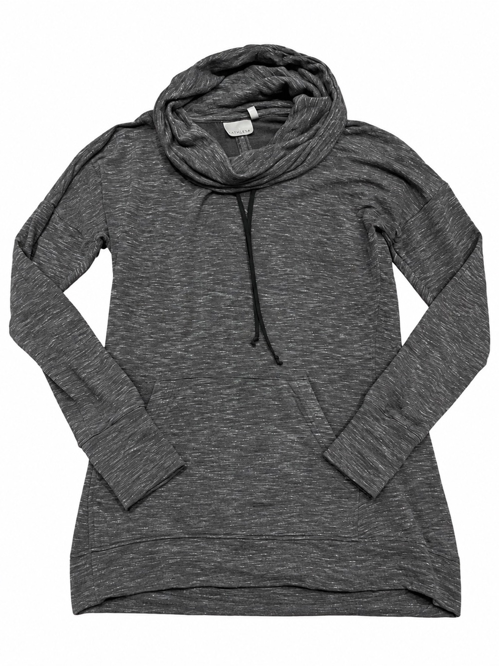 Athleta Studio Cowl Tunic Sweatshirt - Heather Gray Medium